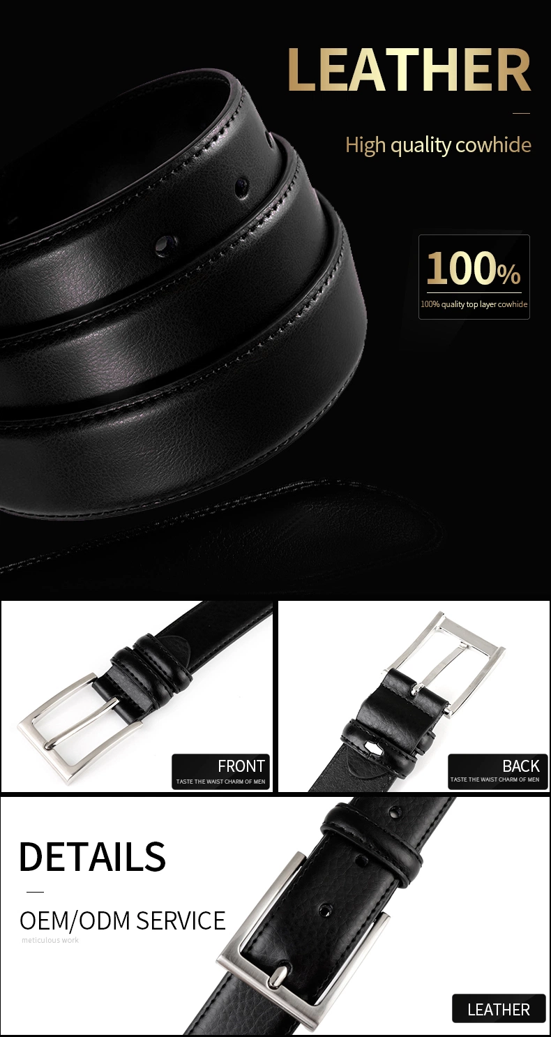 Men Belt Cow Genuine Leather Designer Belts for Men High Quality Fashion Vintage Pin Buckle Male Strap for Jeans Hot Sale